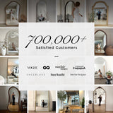 Luciana – Espelho Extra Grande de Corpo Inteiro Irregular em Madeira Quente 200cm x 115cm