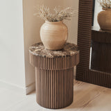 Sloane – Espelho Arqueado Premium Extra Grande em Madeira Quente 180cm x 100cm