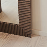 Sloane – Espelho Arqueado Premium Extra Grande em Madeira Quente 180cm x 100cm