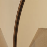 Higgins – Espelho de Parede Redondo Moderno em Metal Dourado 100cm x 100cm