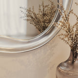 Riva – Espelho Irregular em Forma de Lago com Acabamento Cromado Escovado 90cm x 85cm